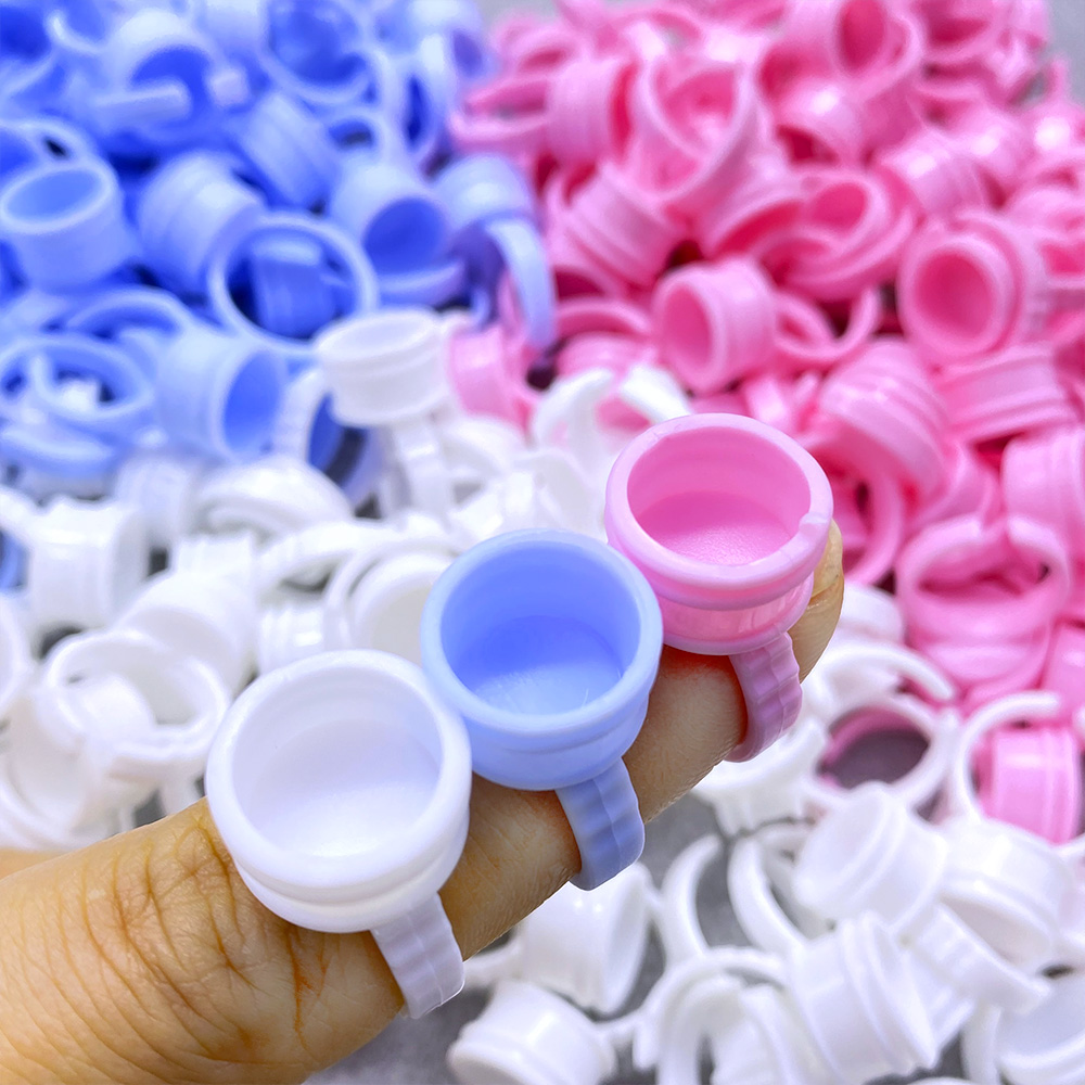 100Pcs Disposable Glue Ring Cu - Eyelash Extension Double Lash review and price