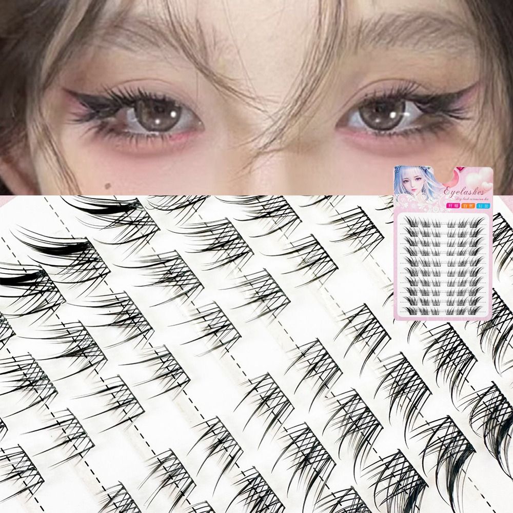 3D Cat Eye Clusters Lashes Nat - Eyelash Extension Fox Eye review and price