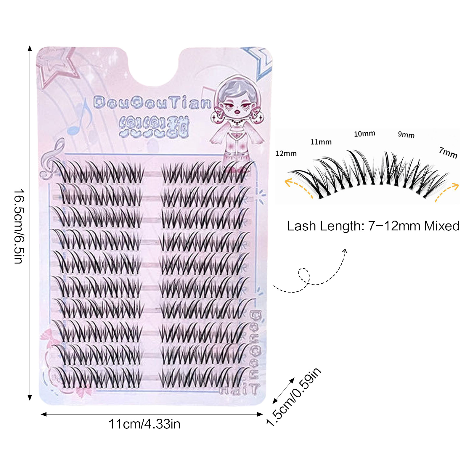 Fox-style False Eyelashes 7-12 - Eyelash Extension Fox Eye review and price