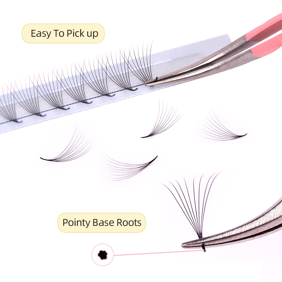 Sharp Narrow Stem Premade Fans - Eyelash Extension Russian Volume review and price