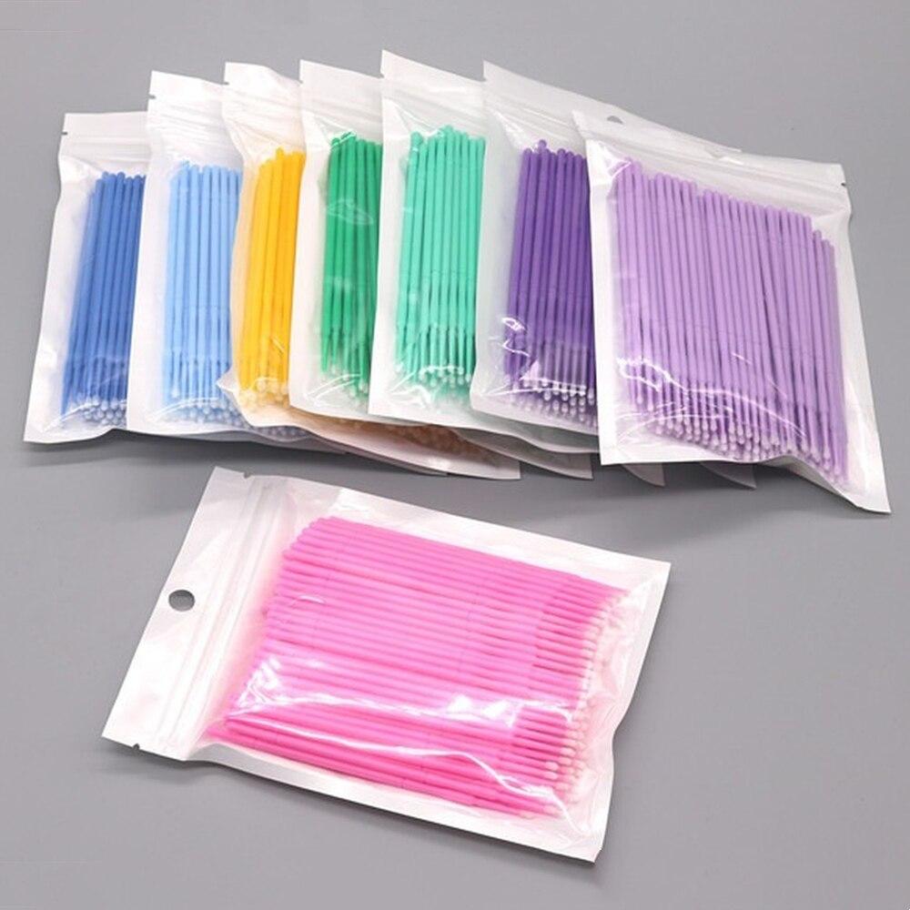 100pcs/lot Micro Brushes Make  - Eyelash Extension Double Lash review and price