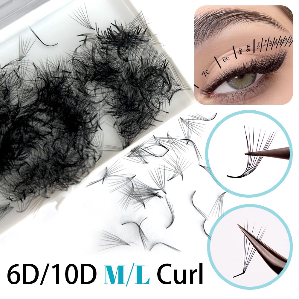 500 Fans 6D 6mm 10D M L Specia - Eyelash Extension Fox Eye review and price