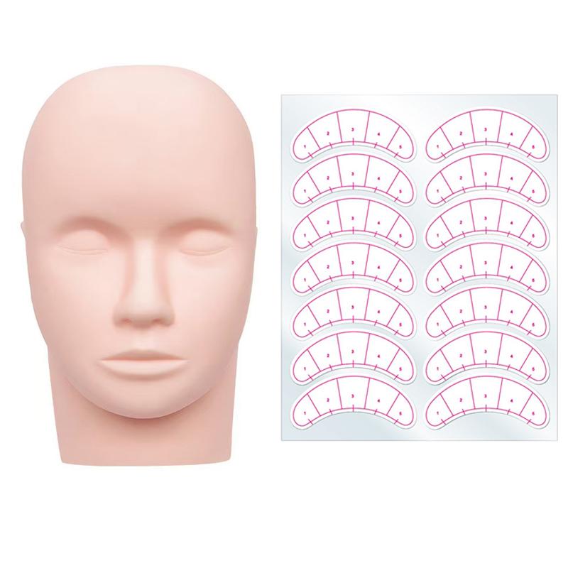 1pcs Training Head&10 sheet La - Lash Mapping Sticker review and price