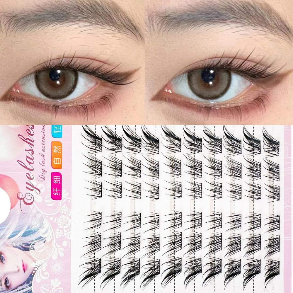 3D Cat Eye Clusters Lashes Nat - Eyelash Extension Fox Eye review and price