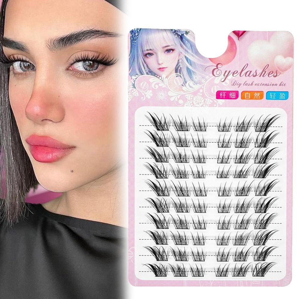 3D Cat Eye Clusters Lashes Nat - Eyelash Extension Fox Eye review and price