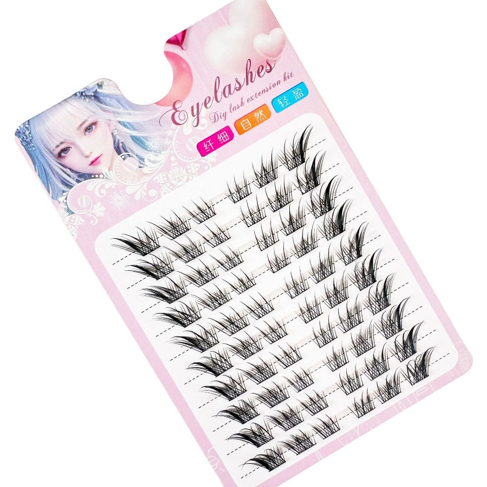 3D Cat Eye Clusters Lashes Nat - Eyelash Extension Fox Eye review and price
