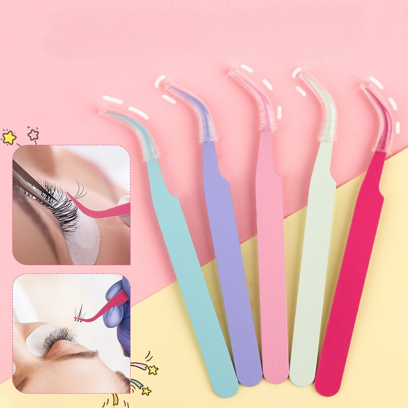 Random Color Mini Curved Tweez - Lash Mapping Sticker review and price